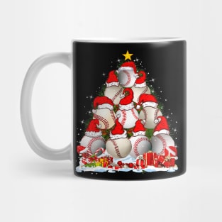 Baseball Funny Baseball Christmas Tree Xmas Mug